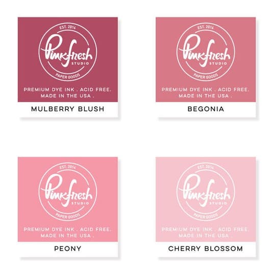Shop Sunny Studio Stamps: PinkFresh Studio 4-pack Mini Premium Dye Ink Cubes-Rose Garden PFDIC019