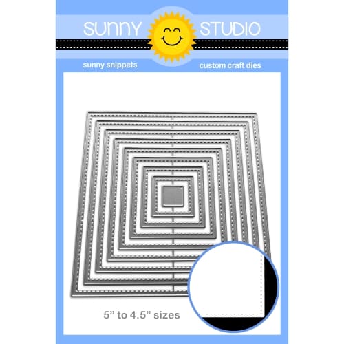 Sunny Studio Stamps Nesting Stitched Square Metal Cutting Craft Dies Set SSDIE-379