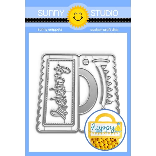 Sunny Studio Stamps Treat Bag Topper Metal Cutting Dies For Holidays & Birthday Party Goody Gift Bags SSDIE-363
