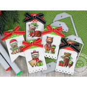 Sunny Studio Stamps Alpaca Holiday Christmas Gift Tags by Juliana Michaels
