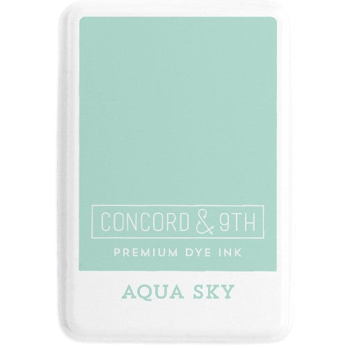 Concord & 9th Aqua Sky Full Size Premium Dye Ink Pad for Stamping