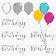 Sunny Studio Stamps Birthday Balloon Color Layering Stamping Guide