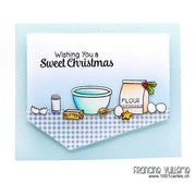 Sunny Studio Wishing You A Sweet Christmas Cookies Holiday Card (using Blissful Baking 4x6 Clear Stamps)