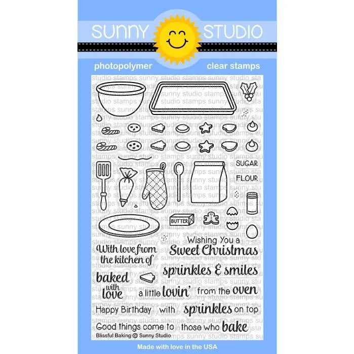 Sunny Studio Stamps Blissful Baking 4x6 Photo-Polymer Clear Stamp Set