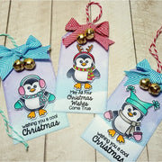 Sunny Studio Stamps Bundled Up Penguin Holiday Gift Tags