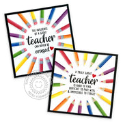 Sunny Studio Rainbow Colored Pencils Rays Sunburst Thank You Cards (using Teacher Appreciation 4x6 Clear Stamps)