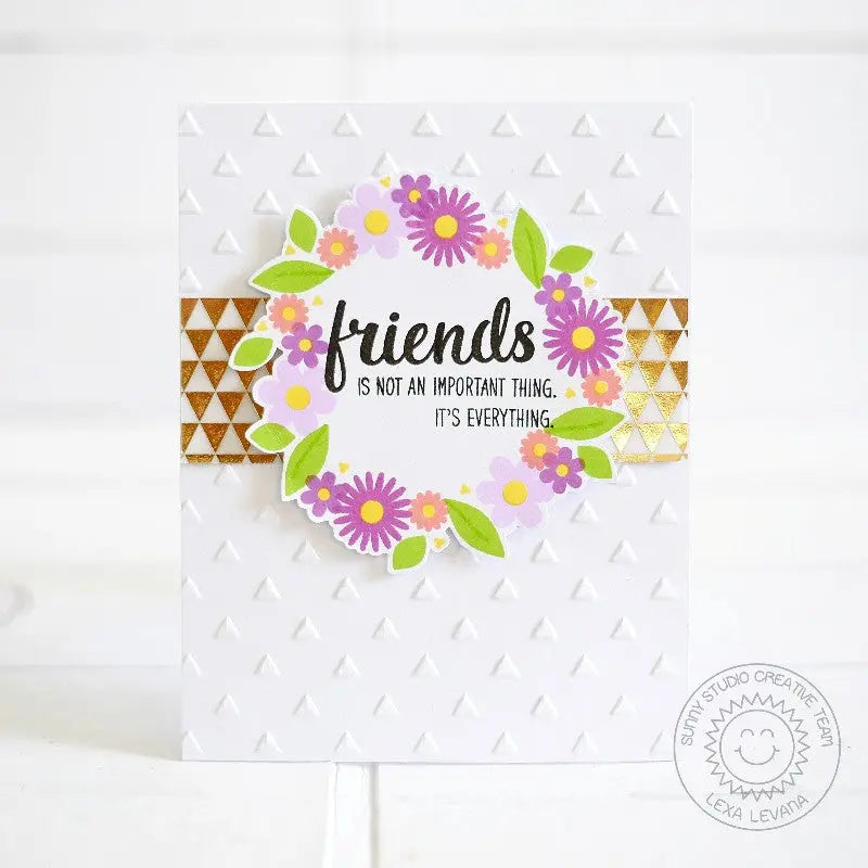 Sunny Studio Stamps Friends & Family Wreath Card