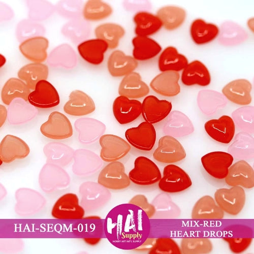 Sunny Studio Stamps: Shop HAI Supply Red, Pink & Peach Heart Drop Mix 5mm Embellishments HAI-SEQM-019