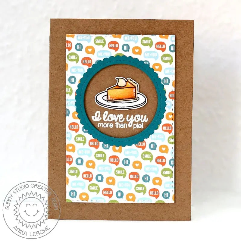 Sunny Studio Stamps Harvest Happiness I love You More Than Pie Card