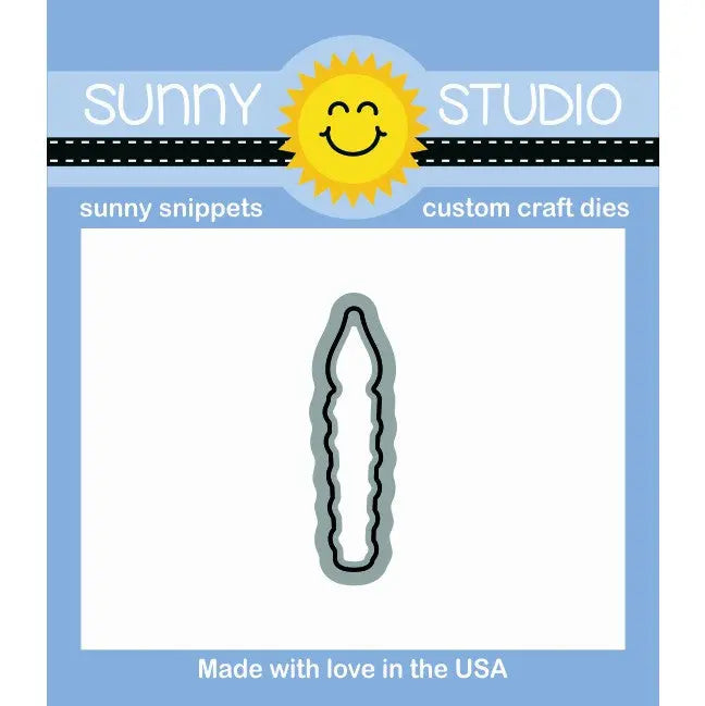 Sunny Studio Stamps Heartfelt Wishes Candle Coordinating Metal Cutting Dies - Retired