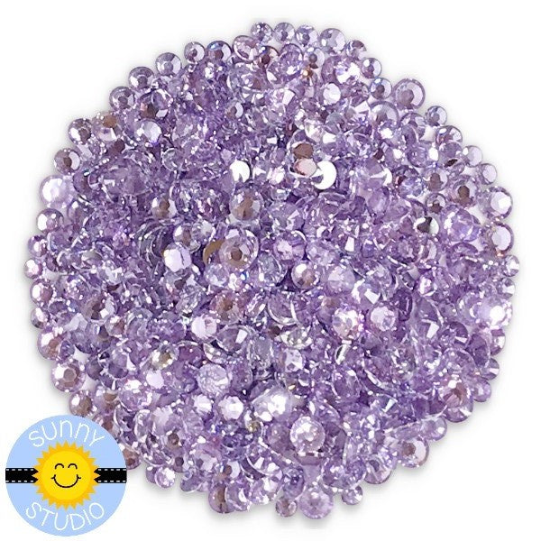 Sunny Studio Stamps Transparent Lavender Quartz Faux Jewels Rhinestones Crystals Gems- 3mm, 4mm & 5mm