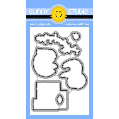 Sunny Studio Stamps Lazy Christmas Sloth Metal Cutting Dies