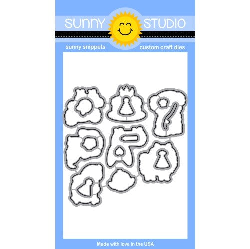 Sunny Studio Stamps Party Pups Dog Birthday Steel Rule Dies