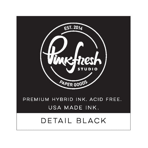 PinkFresh Studio Pink Fresh Detail Black Hybrid Ink Cube ~ Copic Marker & Watercolor Friendly / Safe & Acid Free