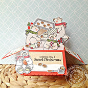 Sunny Studio Stamps Blissful Baking Polar Bear Holiday Pop-Up Box Christmas Card
