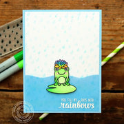 Sunny Studio Stamps Rain Showers Froggy Friends Spring Frog Card by Vanessa Menhorn