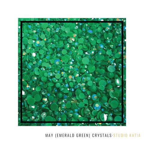 Studio Katia Emerald Green May Birthstone Crystals in 3 sizes
