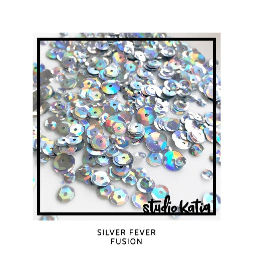 Studio Katia Silver Fever Iridescent Disco Ball Fusion Sequins Mix in 4mm, 6mm & 8mm