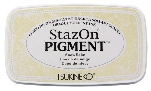 Tsukineko StazOn Pigment Snowflake White Solvant Opaque Ink Pad