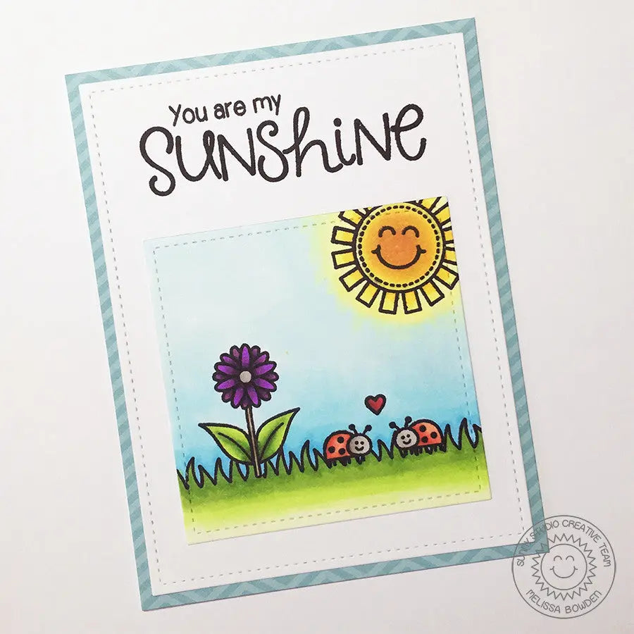Sunny Studio Stamps Sunny Sentiments You Are My Sunshine Sun Card