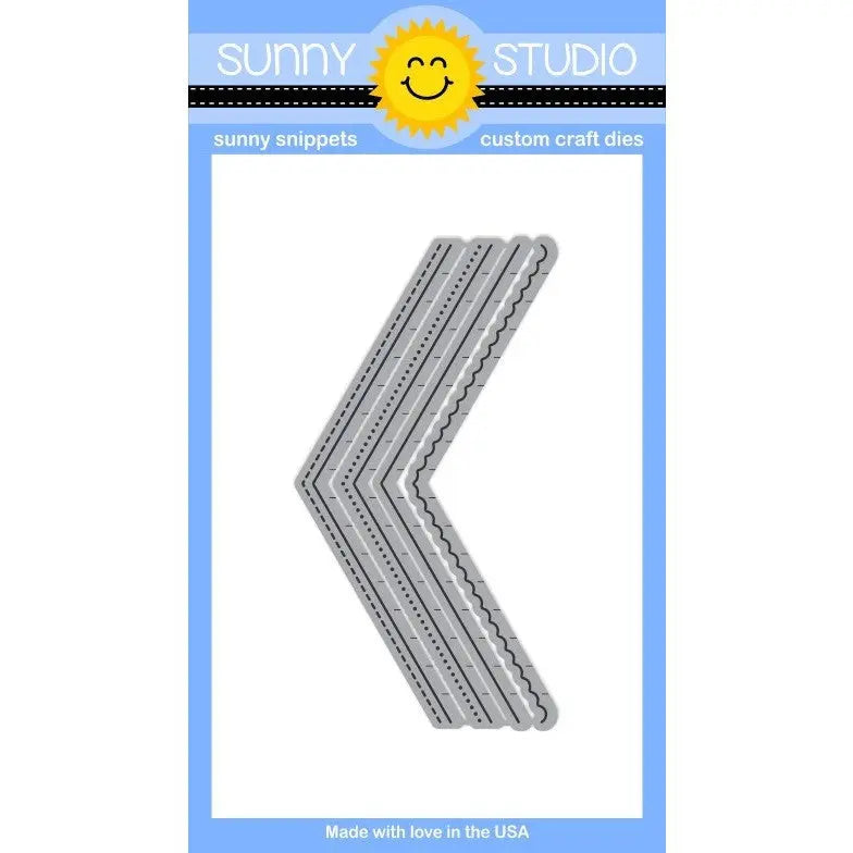 Sunny Studio Stamps Original Fishtail Banner Pennant Style Metal Cutting Die Set