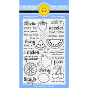 Sunny Studio Stamps Fresh & Fruity 4x6 Fruit Photo-Polymer Clear Stamp Set