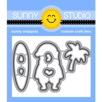 Sunny Studio Stamps Surfing Santa Metal Cutting Dies