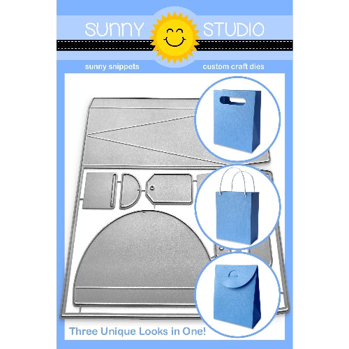 Sunny Studio Stamps 3-in-1 Sweet Treats Gift Box Bag Metal Cutting Dies