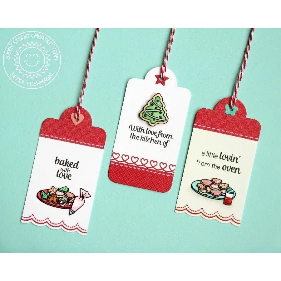 Sunny Studio Stamps Blissful Baking Holiday Cookies Gift Tags
