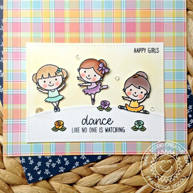 Sunny Studio Stamps Tiny Dancers Dance Like No On is Watching Card by Franci