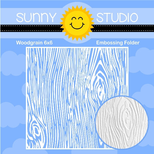 Sunny Studio Stamps Woodgrain Wood Texture 6x6 Embossing Folder for Embossed Cards
