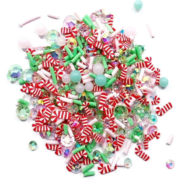 Shop Sunny Studio Stamps: Buttons Galore Happy Christmas Mix Upz Polymer Clay & Jewel Embellishments