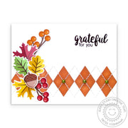 Sunny Studio Stamps Basic Mini Shape Dies Diamond Argyle Fall Card