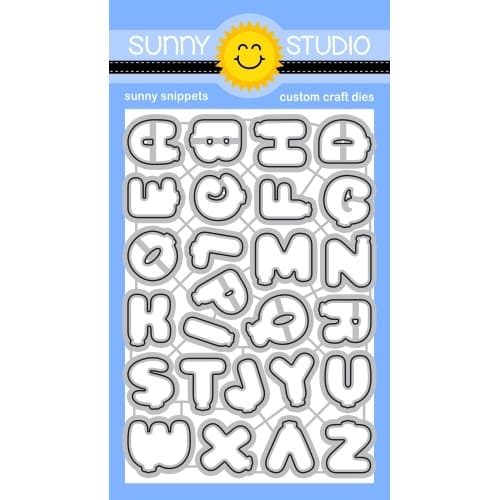 Sunny Studio Stamps Balloon Alphabet Dies 26-Piece Metal Cutting Craft Die Set for Cardmaking & Scrapbooking