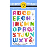 Sunny Studio Balloon Alphabet 4x6 Clear Photopolymer Stamps for Stamping, Cardmaking, Scrapbooking, & Paper Crafts