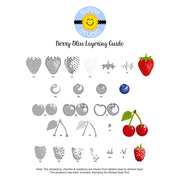 Sunny Studio Stamps Berry Bliss 4x6 Clear Photopolymer Stamp Set Layering Guide SSCL-196