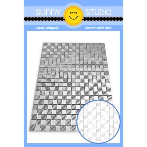 Sunny Studio Stamps Buffalo Plaid Straight A2 Checked Background Backdrop Metal Cutting Craft Die