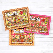 Sunny Studio Stamps Turkey, Pumpkins & Leaves Plaid Autumn Thank You Cards using Buffalo Plaid Straight Background Craft Die