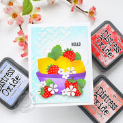 Sunny Studio Stamps Strawberries & Lemons in Bowl Summer Card by Isha Gupta using Strawberry Patch Metal Cutting Craft Dies