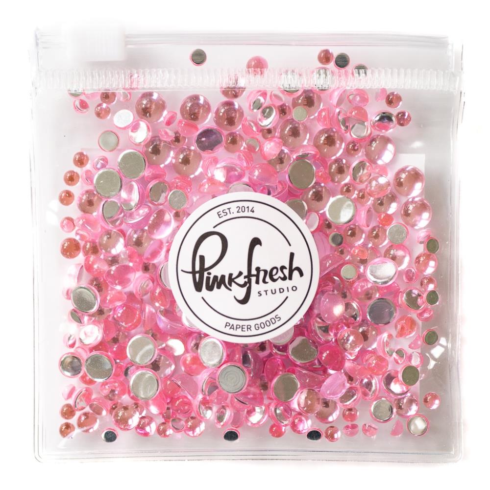 Shop PinkFresh Studio Clear Drops: Blush Embellishment Mix