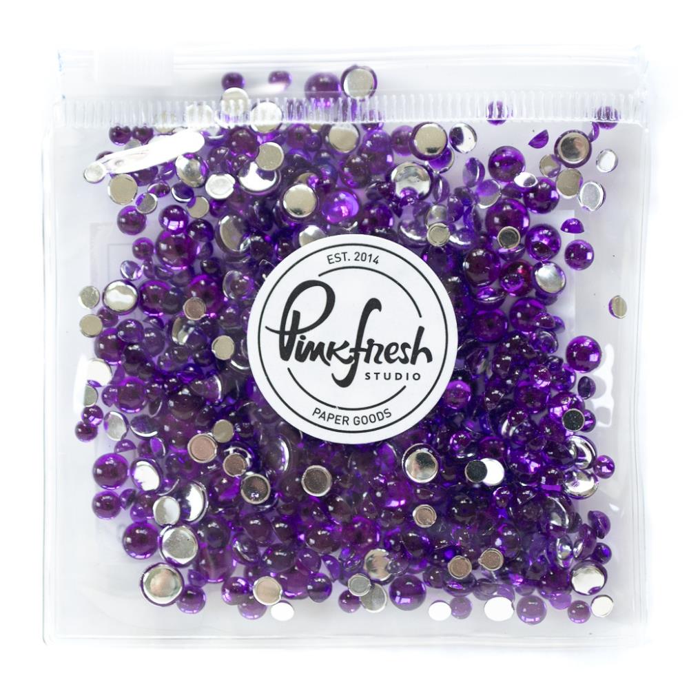 Shop Sunny Studio Stamps: PinkFresh Studio Clear Drops Purple Embellishment Mix for Cardmaking, Scrapbooking & Paper Crafts