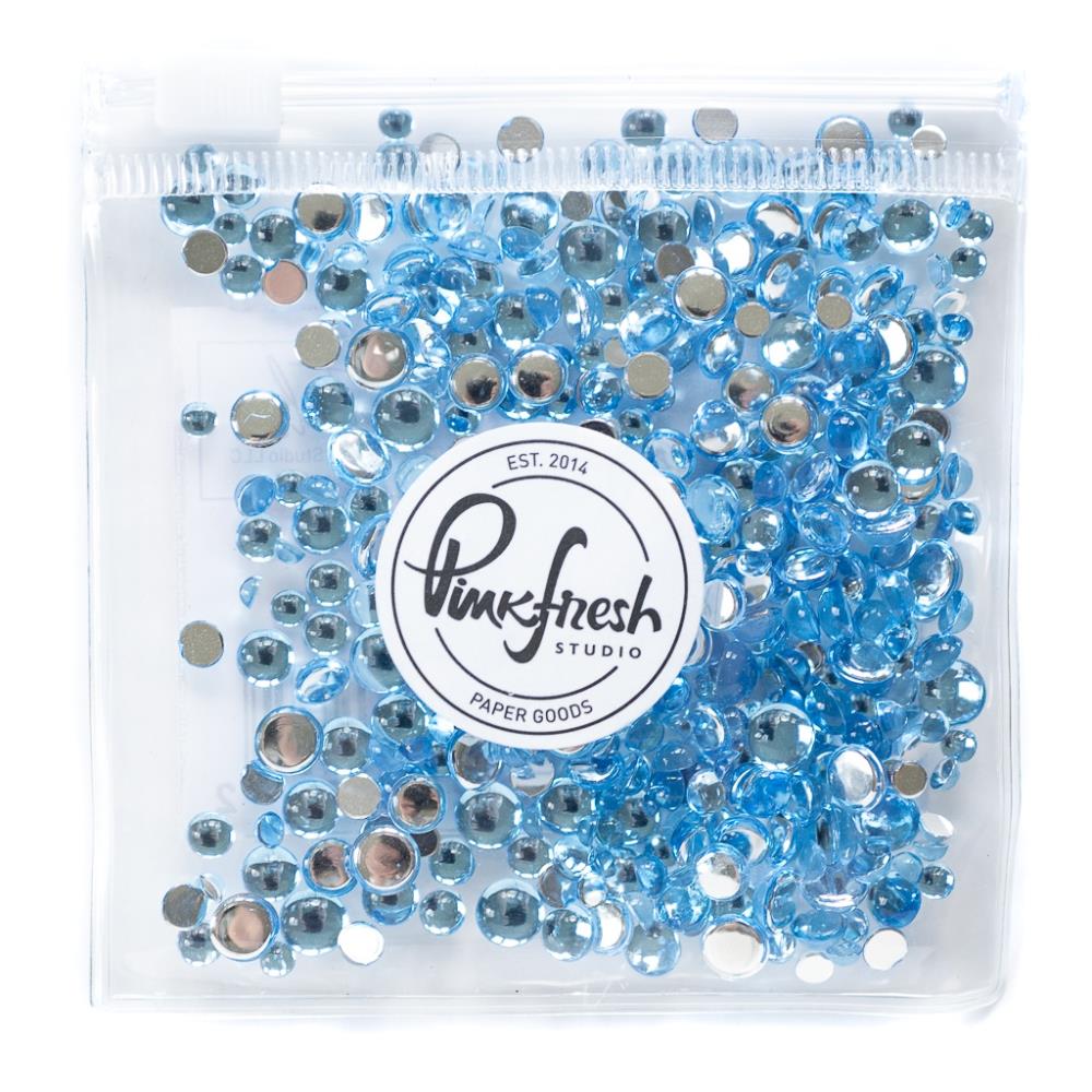 Shop Sunny Studio Stamps: PinkFresh Studio Clear Drops Sky Blue Embellishment Mix for Cardmaking, Scrapbooking & Paper Crafts