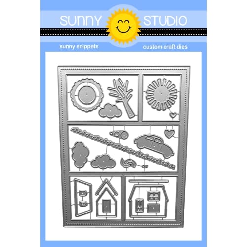 Sunny Studio Stamps Snowflake Circle Frame Sunny Snippets Dies