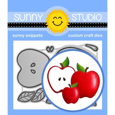 Sunny Studio Stamps Crisp Apple Dies Metal Cutting Craft Set