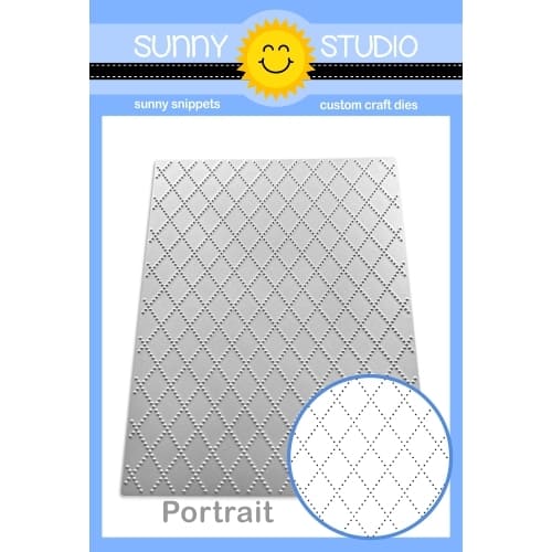 Sunny Studio Stamps Dotted Diamond Portrait Vertical Pierced Background Backdrop Metal Cutting Die SSDIE-354