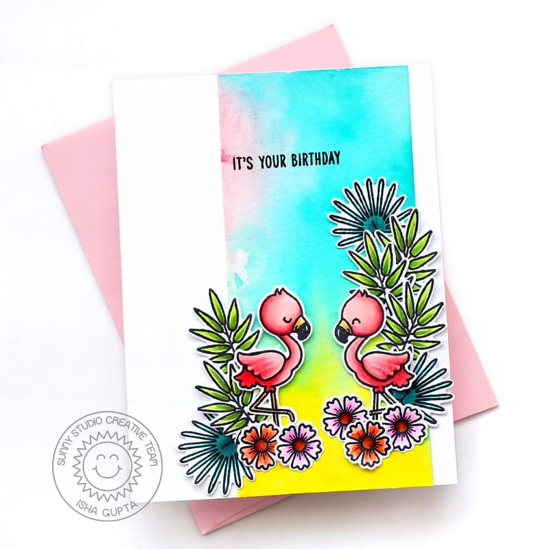 Adorable Flamingo Clear Cling Stamp Set by Tracey Hey With Alpaca Pals 