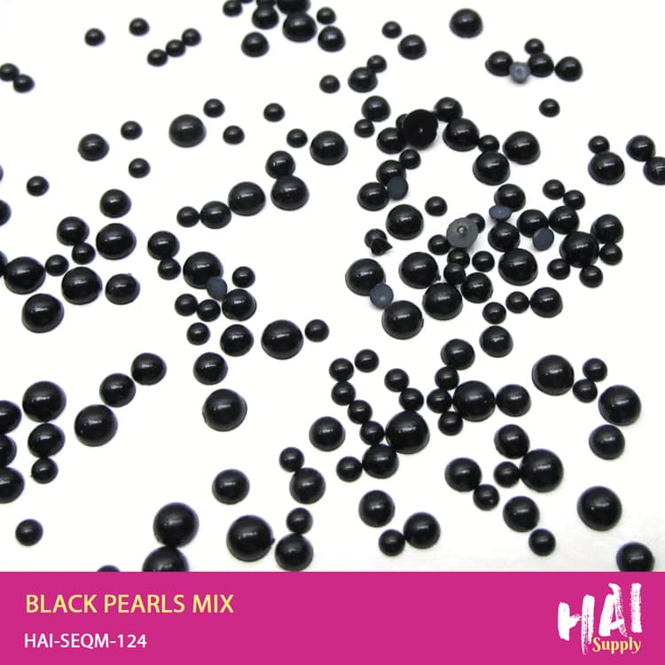 HAI Supply Black Pearls Drops Droplets Embellishments for Embellishing your cardmaking, scrapbooking, & DIY paper crafts