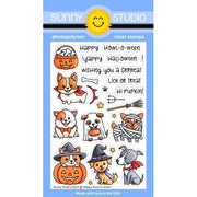 Sunny Studio Happy Howl-o-ween 4x6 Clear Photopolymer Dog Halloween Stamps