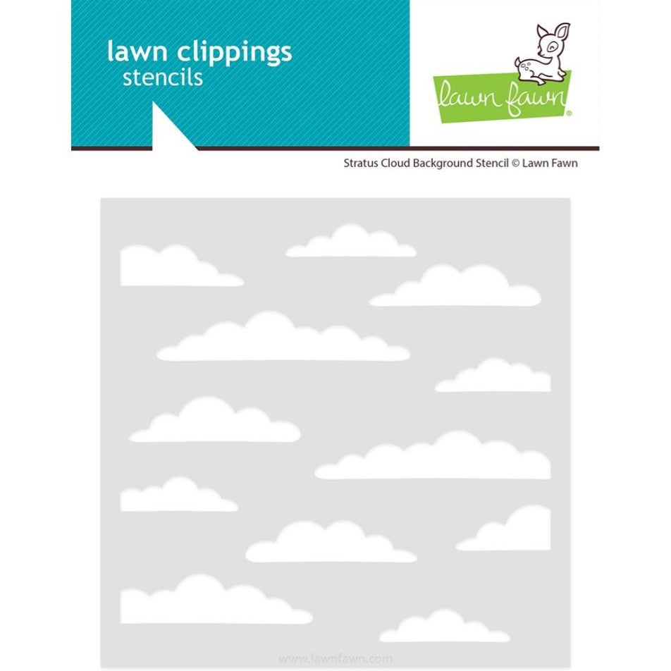 LF3738_Lawn Fawn Stratus Cloud Background Stencil For Cardmaking & DIY Paper Crafts