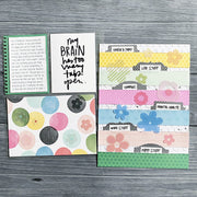 Sunny Studio My Brain Has Too Many Tabs Open Scrapbook Layout by Laura Vegas (using Notebook Tabs Metal Cutting Dies)